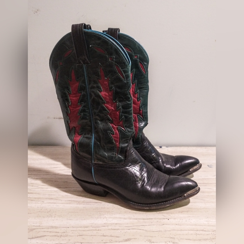 Vintage leather cowboy boots